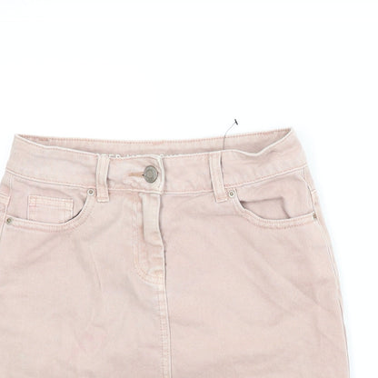 NEXT Womens Pink  Denim A-Line Skirt Size 6