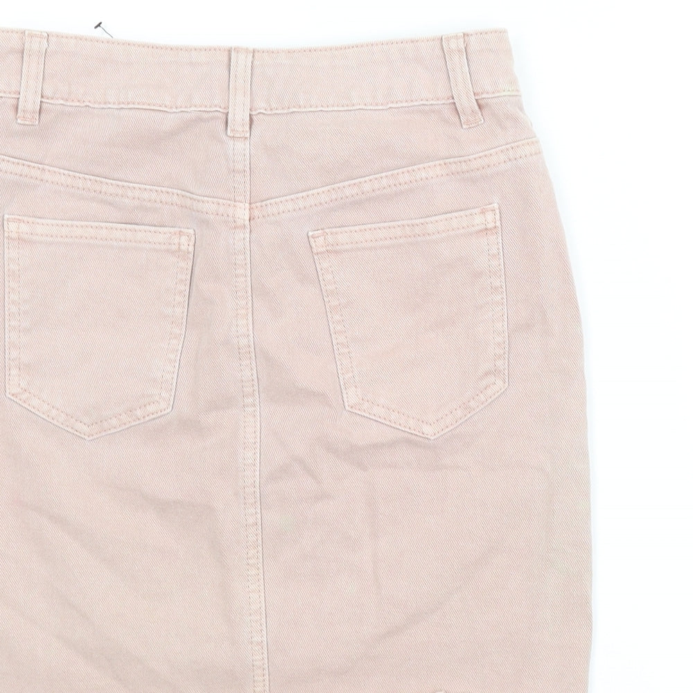 NEXT Womens Pink  Denim A-Line Skirt Size 6
