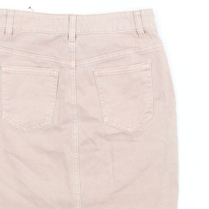 NEXT Womens Pink  Denim A-Line Skirt Size 6