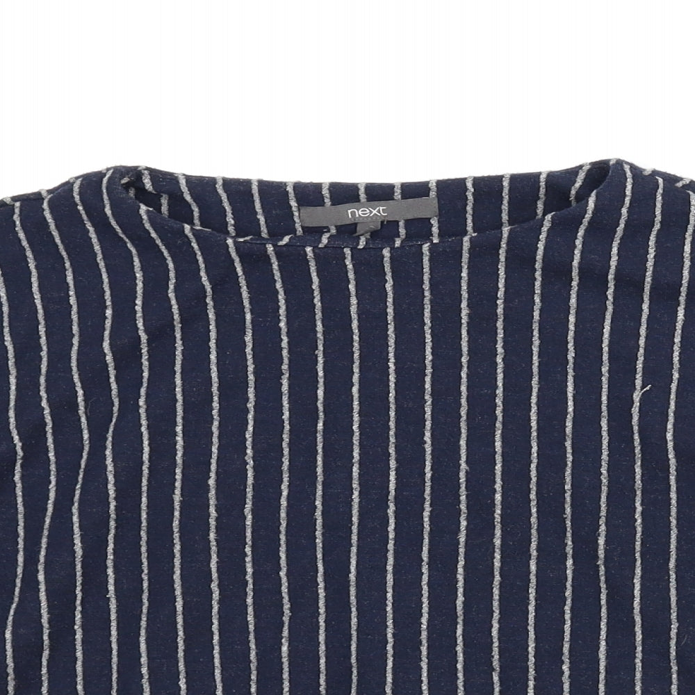 NEXT Womens Blue Striped  Basic Blouse Size 6