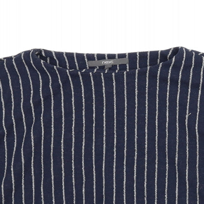 NEXT Womens Blue Striped  Basic Blouse Size 6