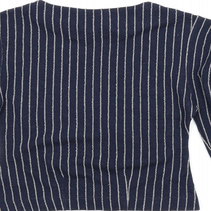 NEXT Womens Blue Striped  Basic Blouse Size 6