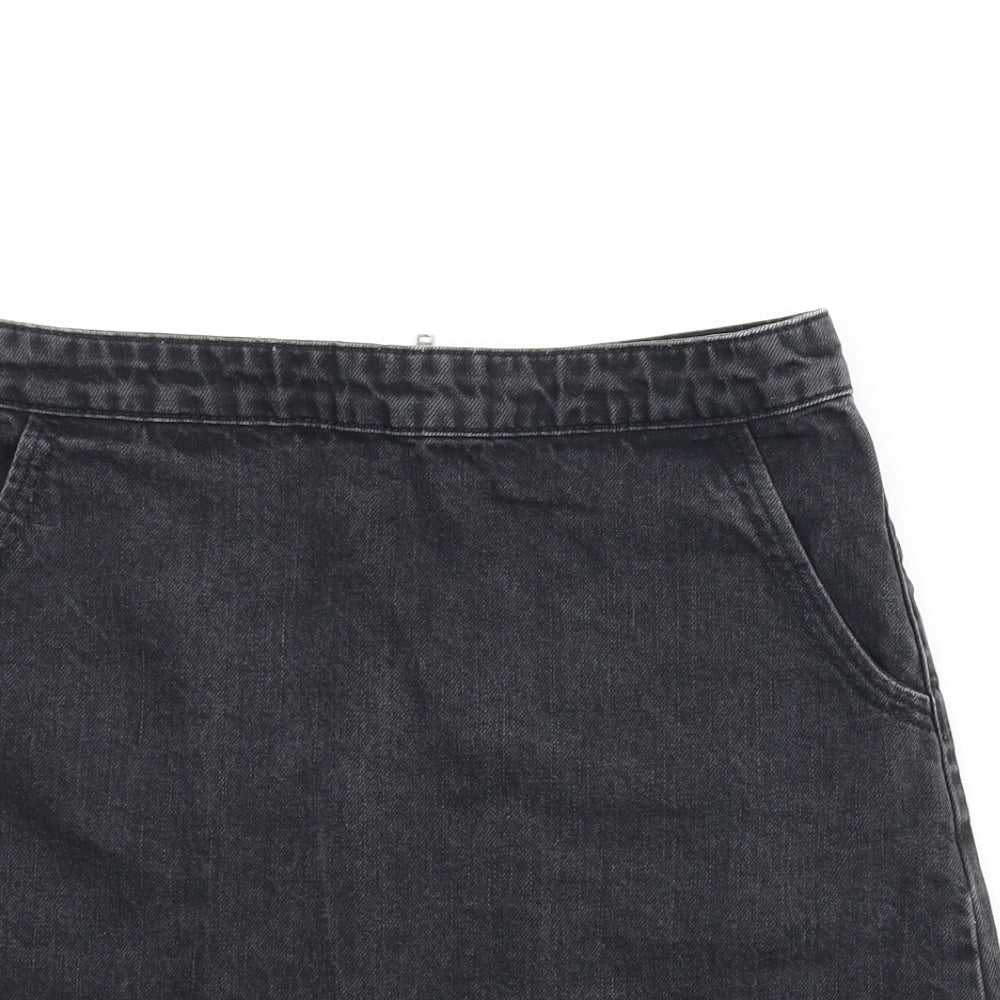Womens UK Size S Topshop A-Line Denim Skirt