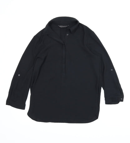Womens UK Size 8 Dorothy Perkins Black Basic Blouse