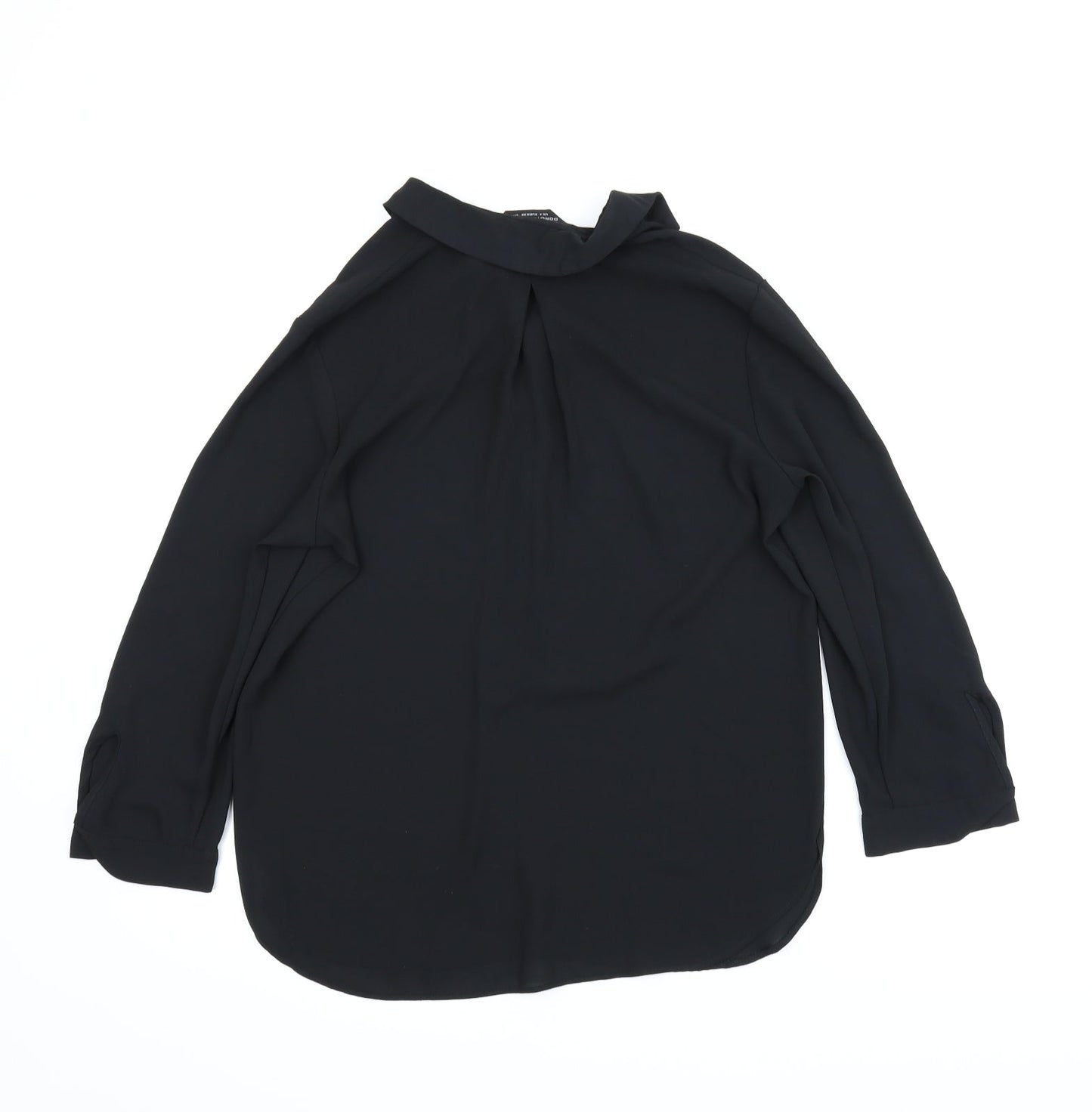 Womens UK Size 8 Dorothy Perkins Black Basic Blouse