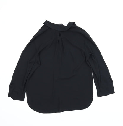 Womens UK Size 8 Dorothy Perkins Black Basic Blouse