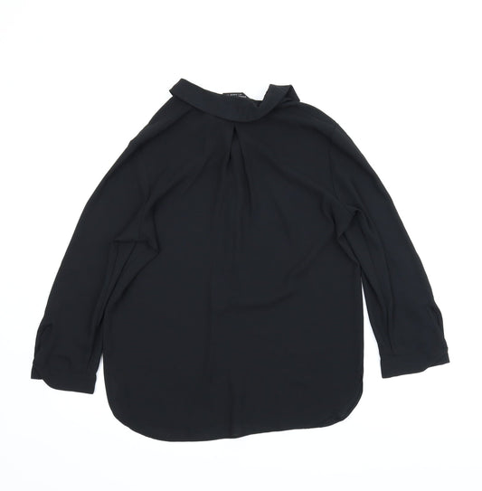 Womens UK Size 8 Dorothy Perkins Black Basic Blouse