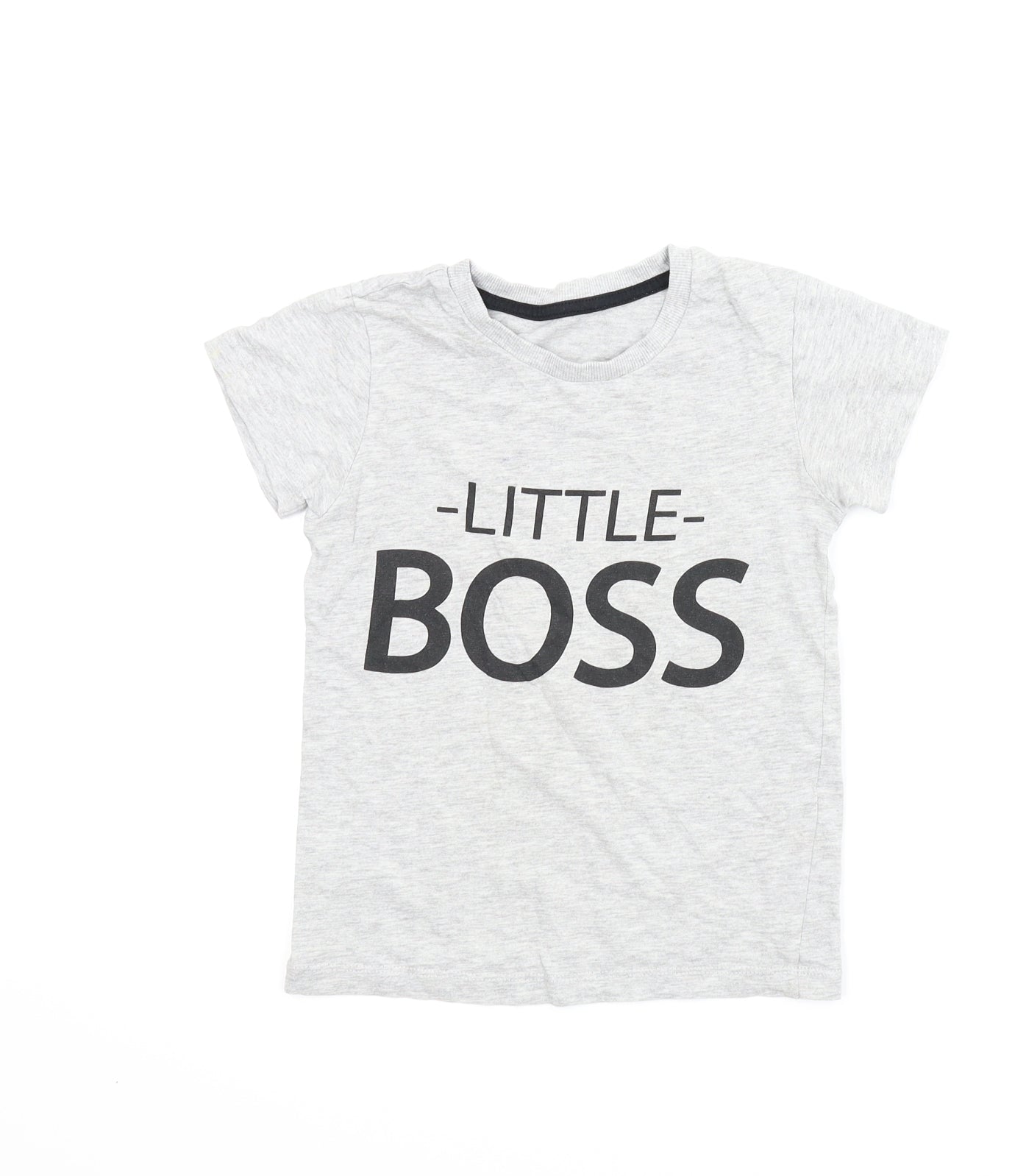 Matalan Boys Grey   Basic T-Shirt Size 5-6 Years