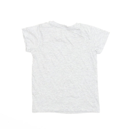 Matalan Boys Grey   Basic T-Shirt Size 5-6 Years