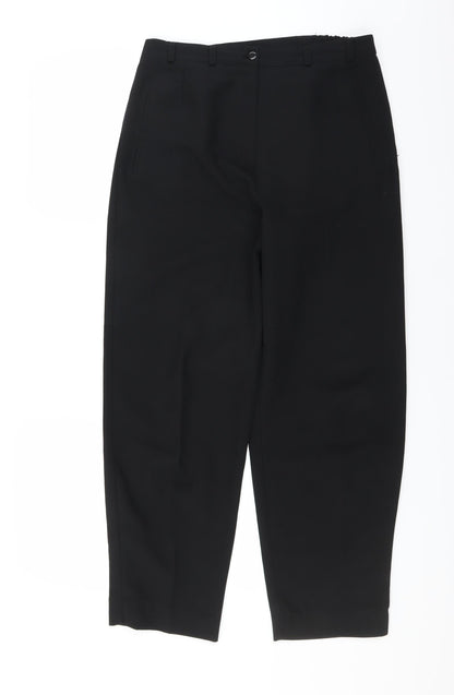 Womens UK Size 14 Classics Regular Fit  Black Trousers