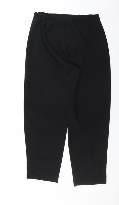 Womens UK Size 14 Classics Regular Fit  Black Trousers
