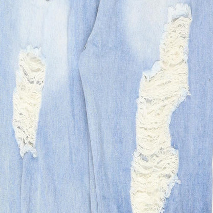 SheIn Womens Blue  Denim Straight Jeans Size L L29 in