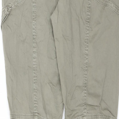 Black Womens Green   Cargo Trousers Size 31 in L27 in - ruched detail on legs