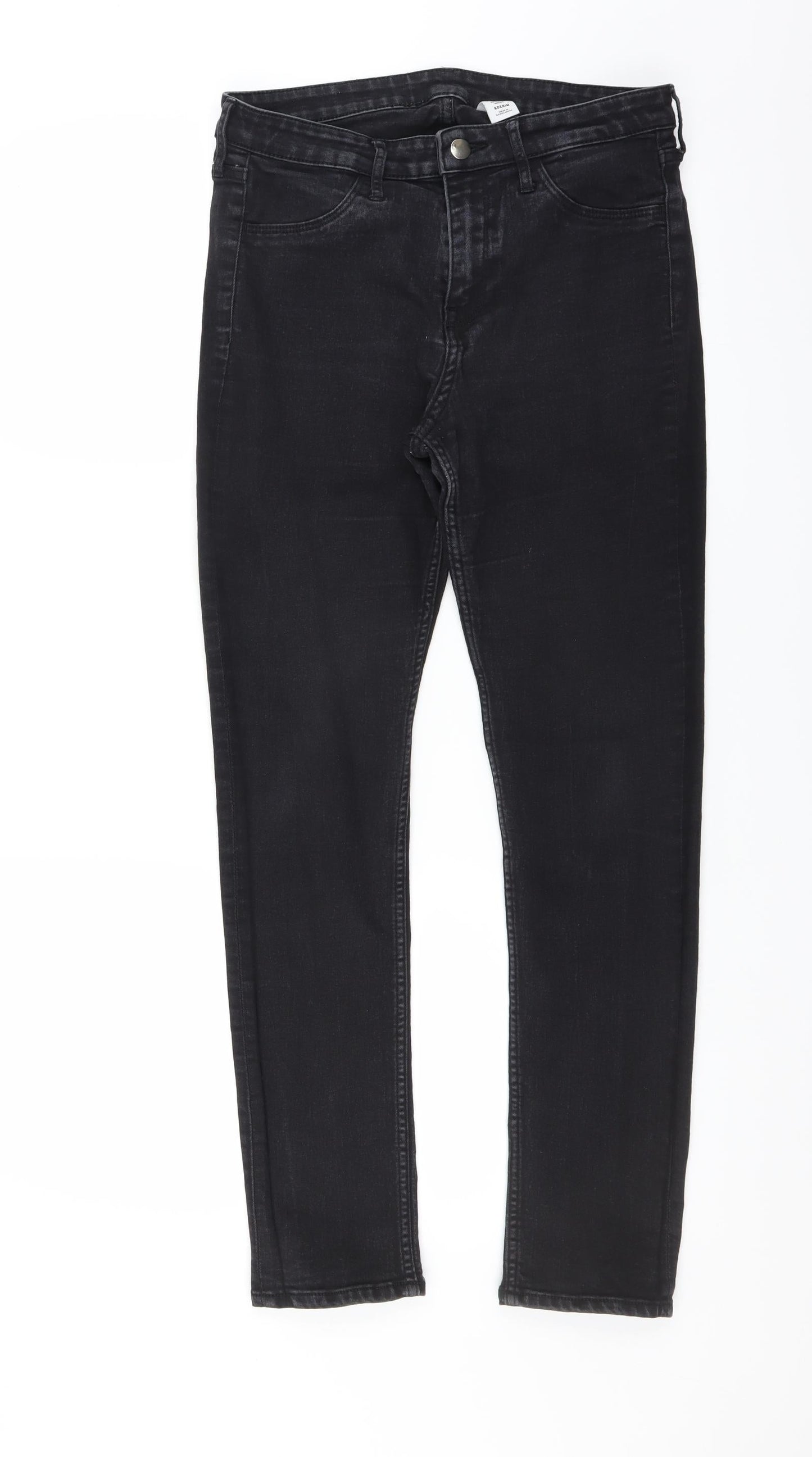 Womens UK Size 31 in H&M Regular Fit Skinny Black Jeans