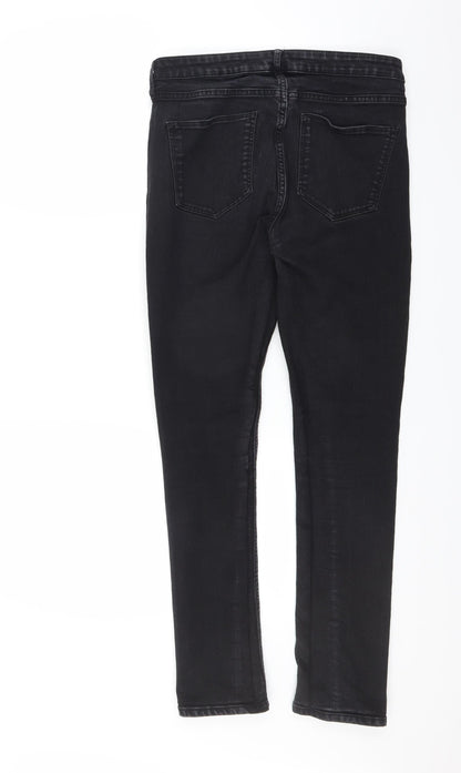 Womens UK Size 31 in H&M Regular Fit Skinny Black Jeans