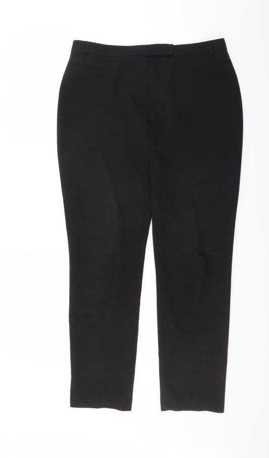 Womens UK Size 12 Dorothy Perkins Regular Fit  Black Trousers