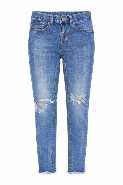 Womens Blue  Denim Skinny Jeans Size 25 in L28 in - Distressed