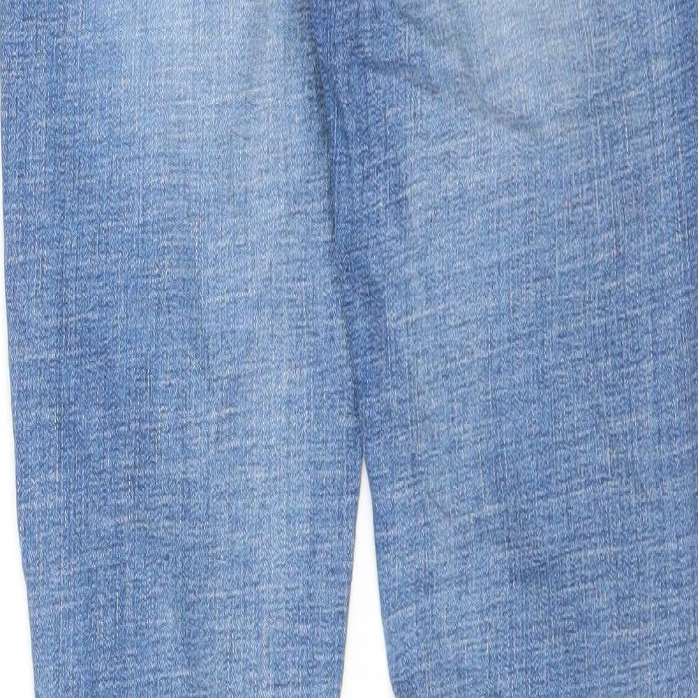 Preworn Womens Blue  Denim Skinny Jeans Size 25 in L28 in - Distressed