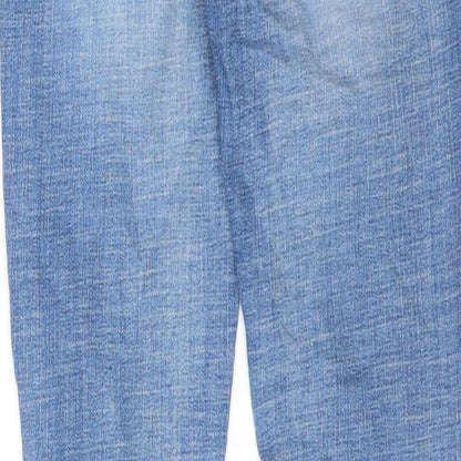 Preworn Womens Blue  Denim Skinny Jeans Size 25 in L28 in - Distressed
