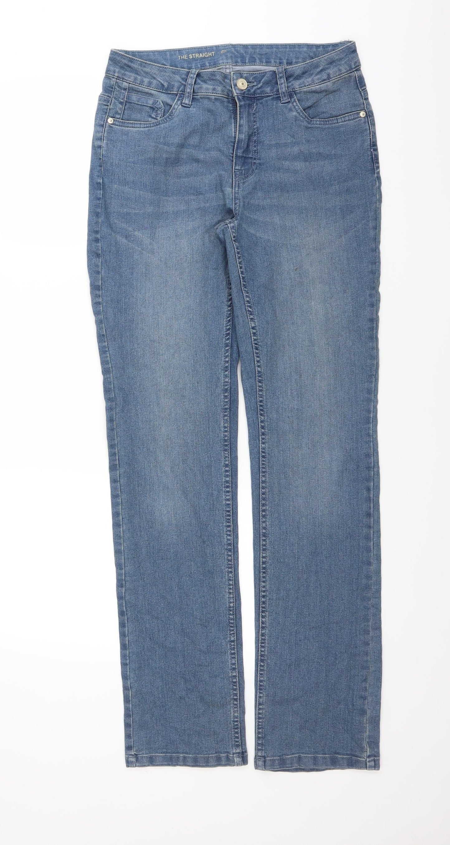C&A Womens Blue  Denim Straight Jeans Size 8 L32 in