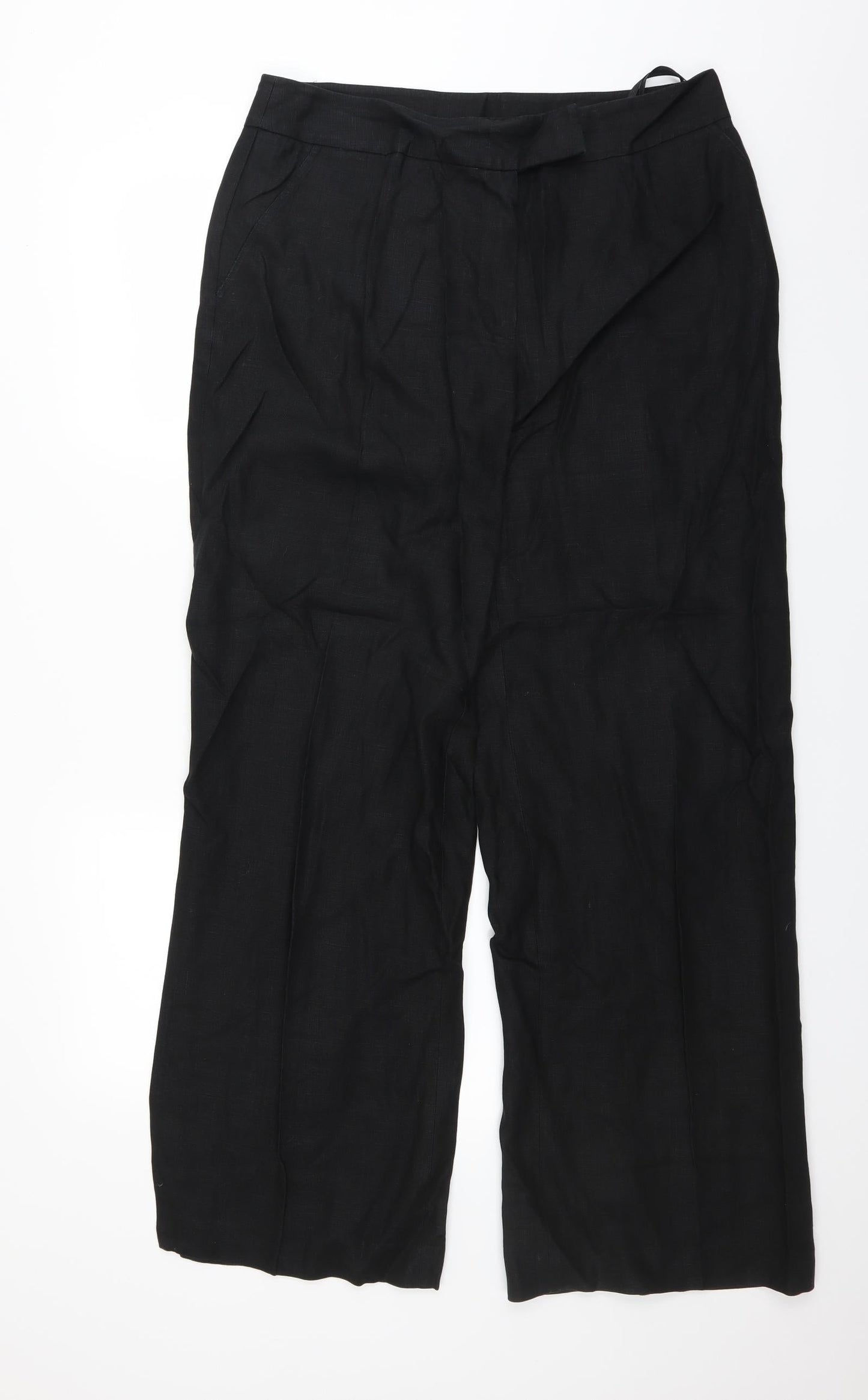 Womens UK Size 14 Artigiano Regular Fit  Black Trousers