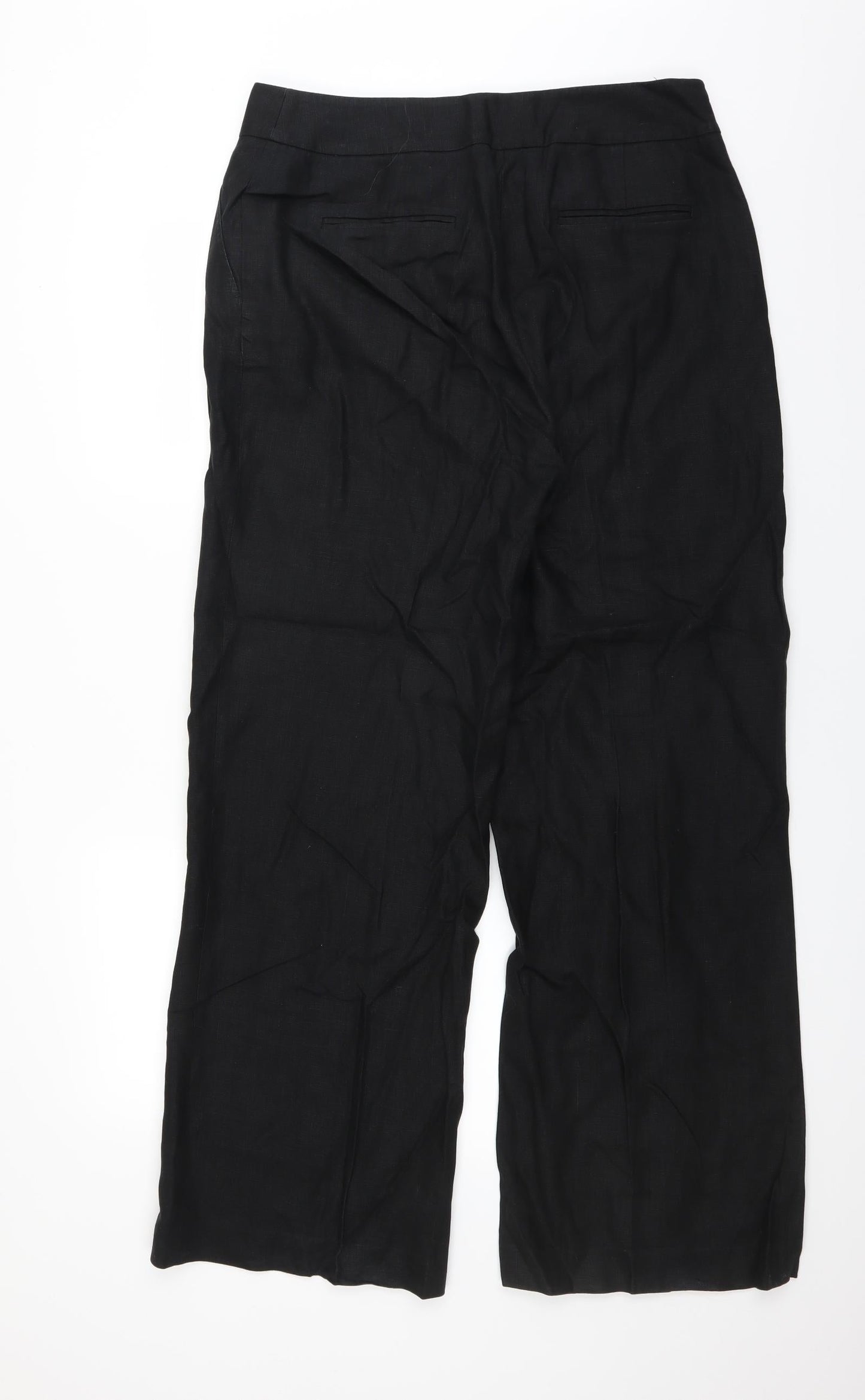 Womens UK Size 14 Artigiano Regular Fit  Black Trousers