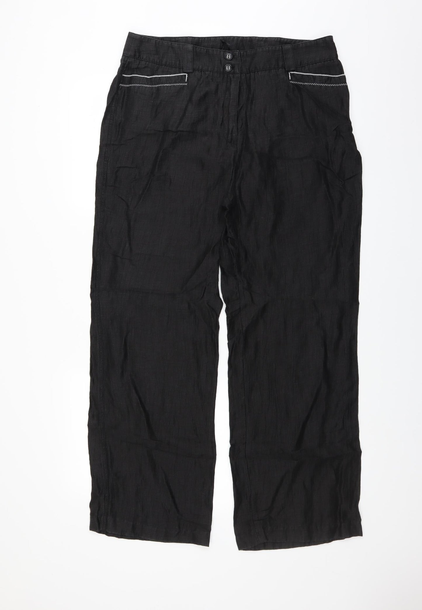 Womens UK Size 14 Gelco Regular Fit  Black Trousers