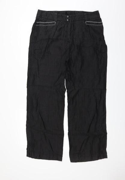 Womens UK Size 14 Gelco Regular Fit  Black Trousers