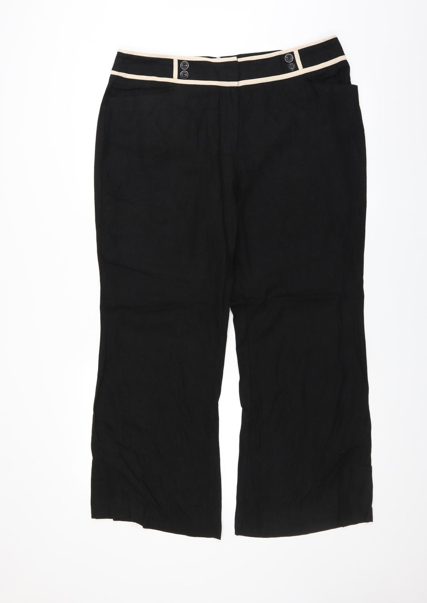 Womens UK Size 36 in South Regular Fit  Black Trousers
