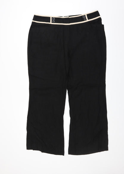 Womens UK Size 36 in South Regular Fit  Black Trousers
