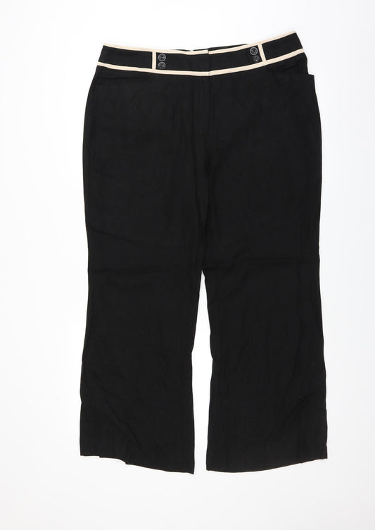 Womens UK Size 36 in South Regular Fit  Black Trousers