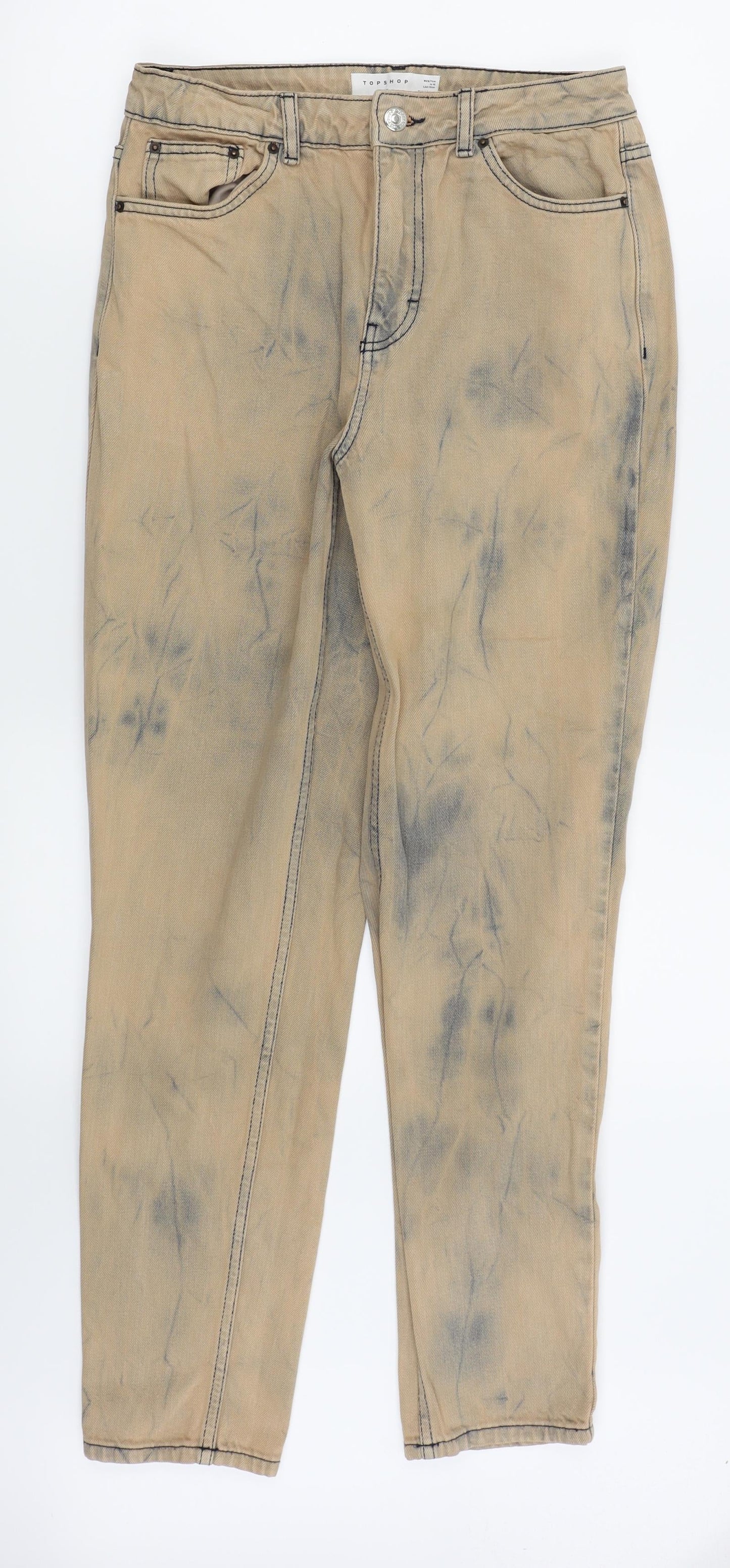 Topshop Womens Orange   Mom Jeans Size 28 L32 in