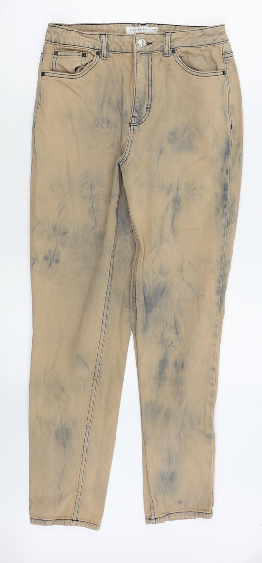 Topshop Womens Orange   Mom Jeans Size 28 L32 in