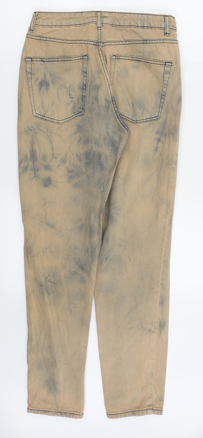 Topshop Womens Orange   Mom Jeans Size 28 L32 in