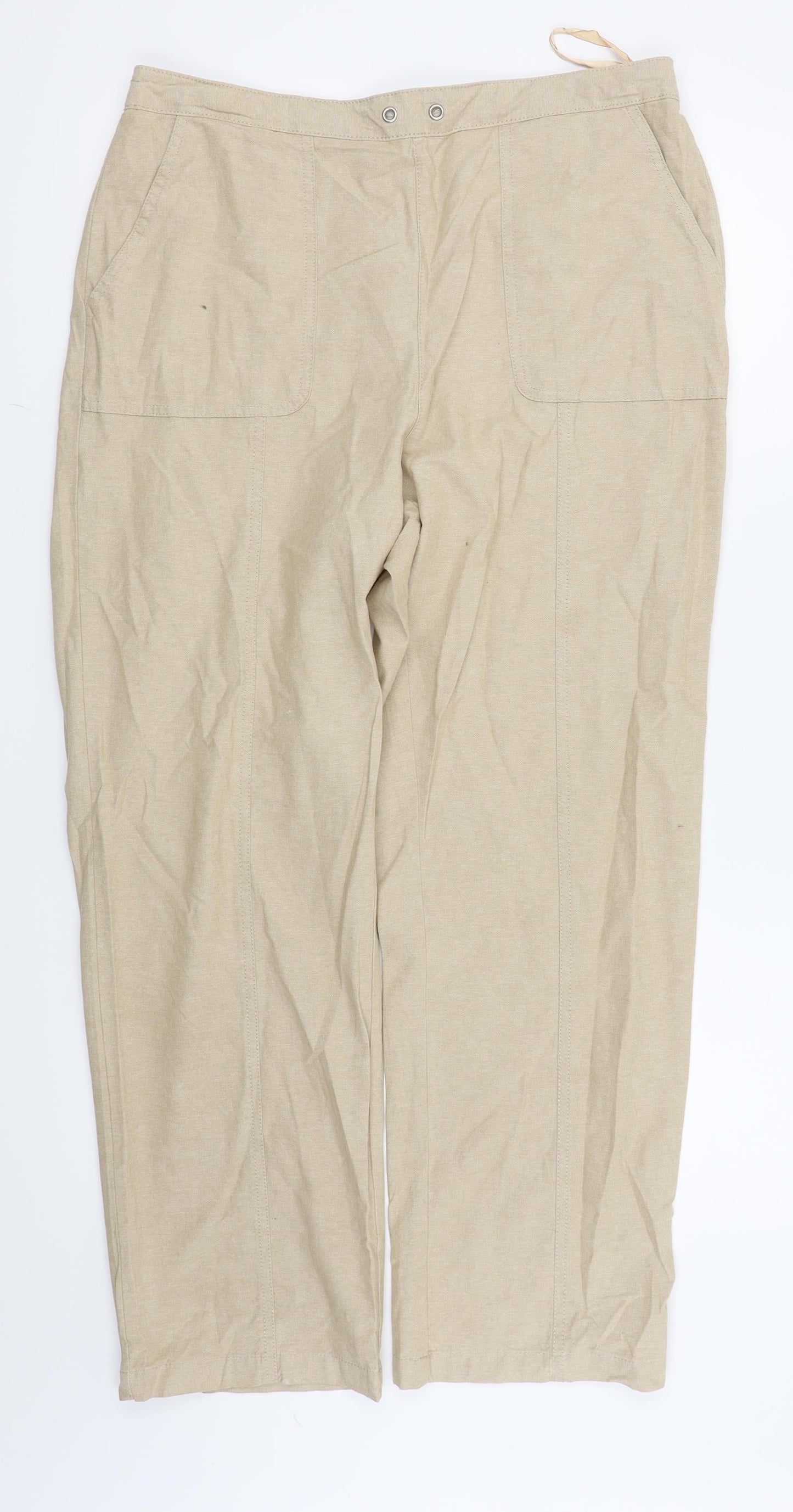 isle Womens Beige   Trousers  Size 14 L26 in