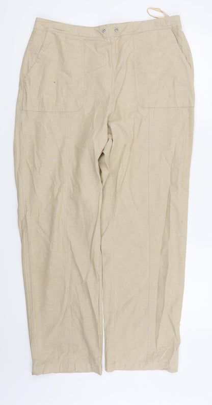 isle Womens Beige   Trousers  Size 14 L26 in