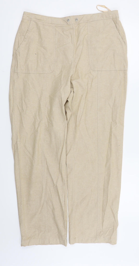 isle Womens Beige   Trousers  Size 14 L26 in