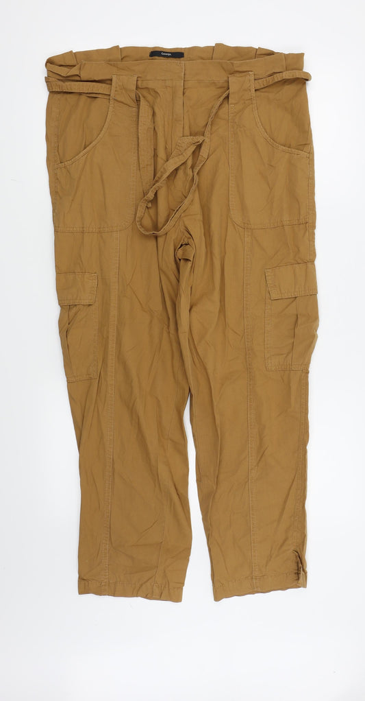 Asda George Womens Beige   Trousers  Size 16 L25 in