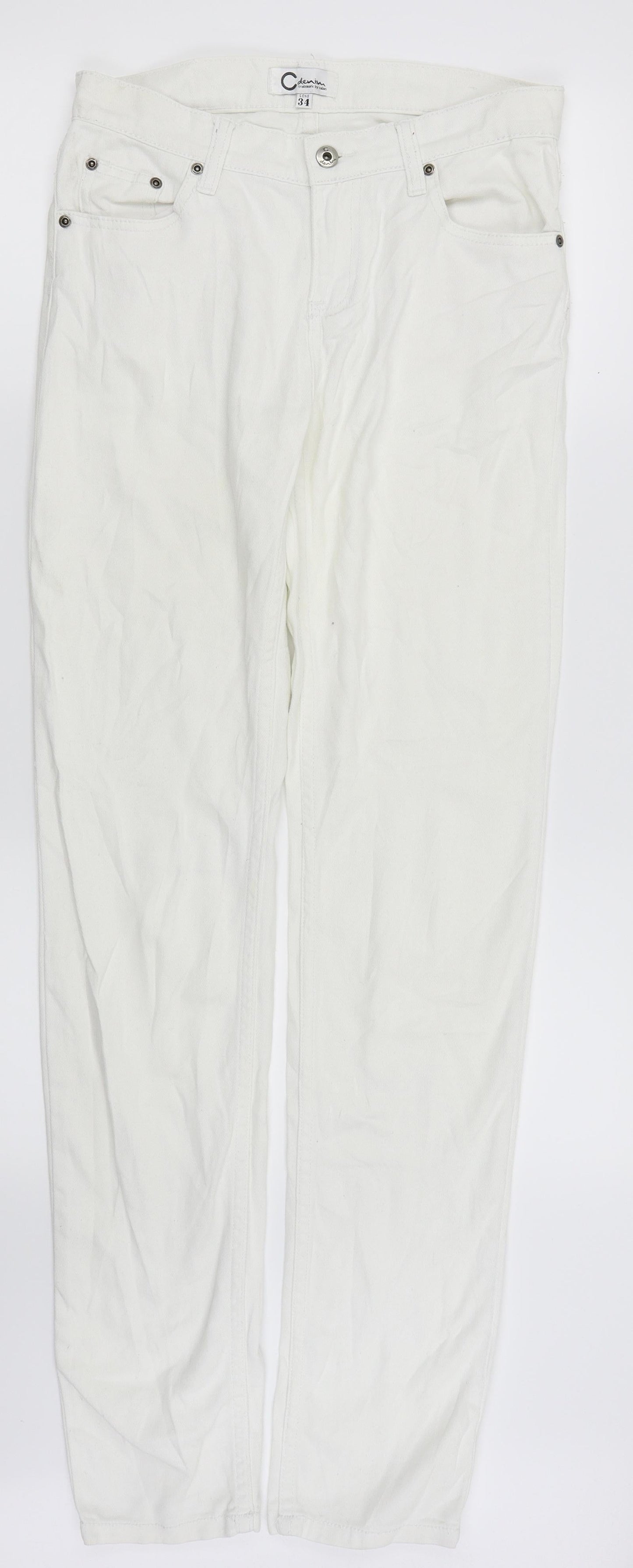 C DENIM Womens White   Skinny Jeans Size 34 L33 in