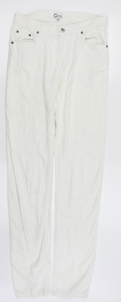 C DENIM Womens White   Skinny Jeans Size 34 L33 in