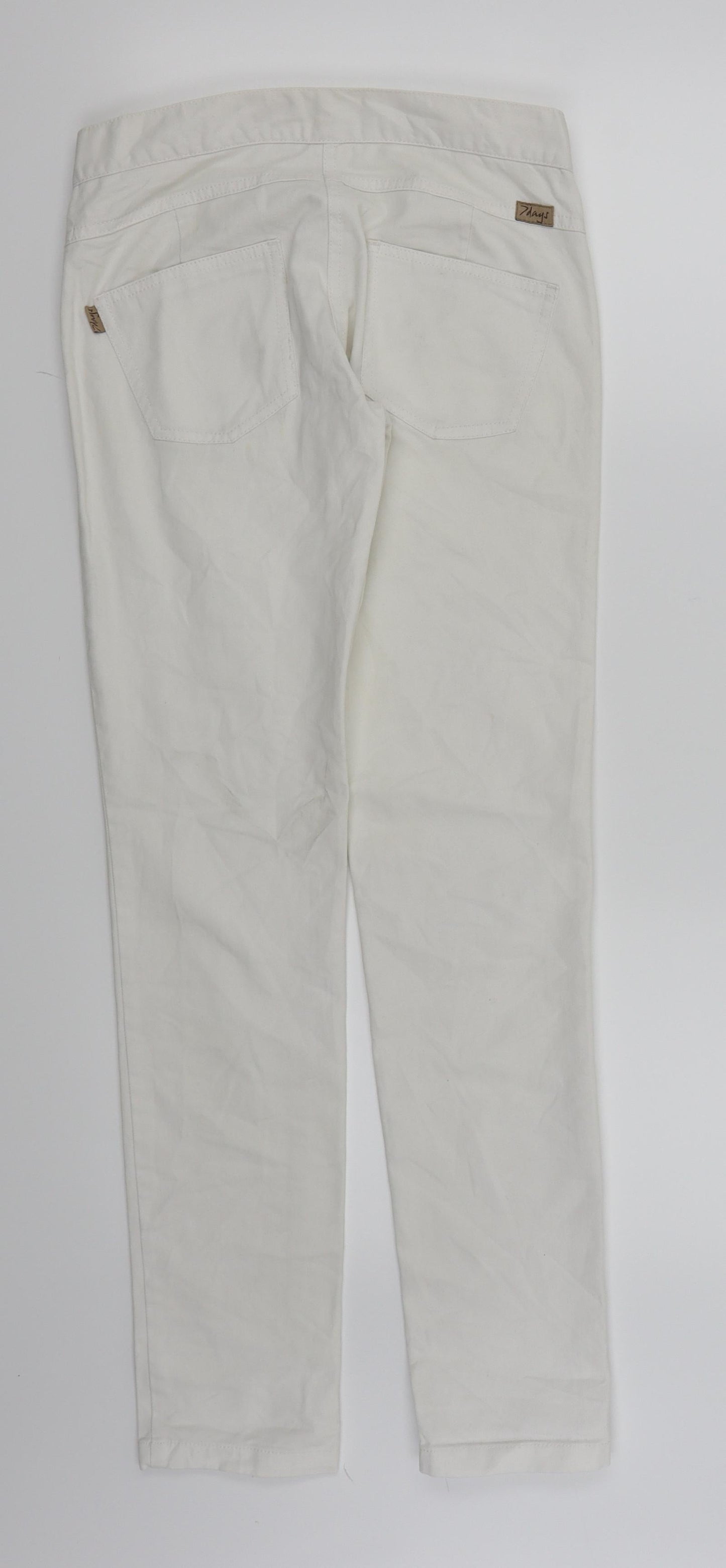 7 Days Womens White   Skinny Jeans Size 6 L29 in