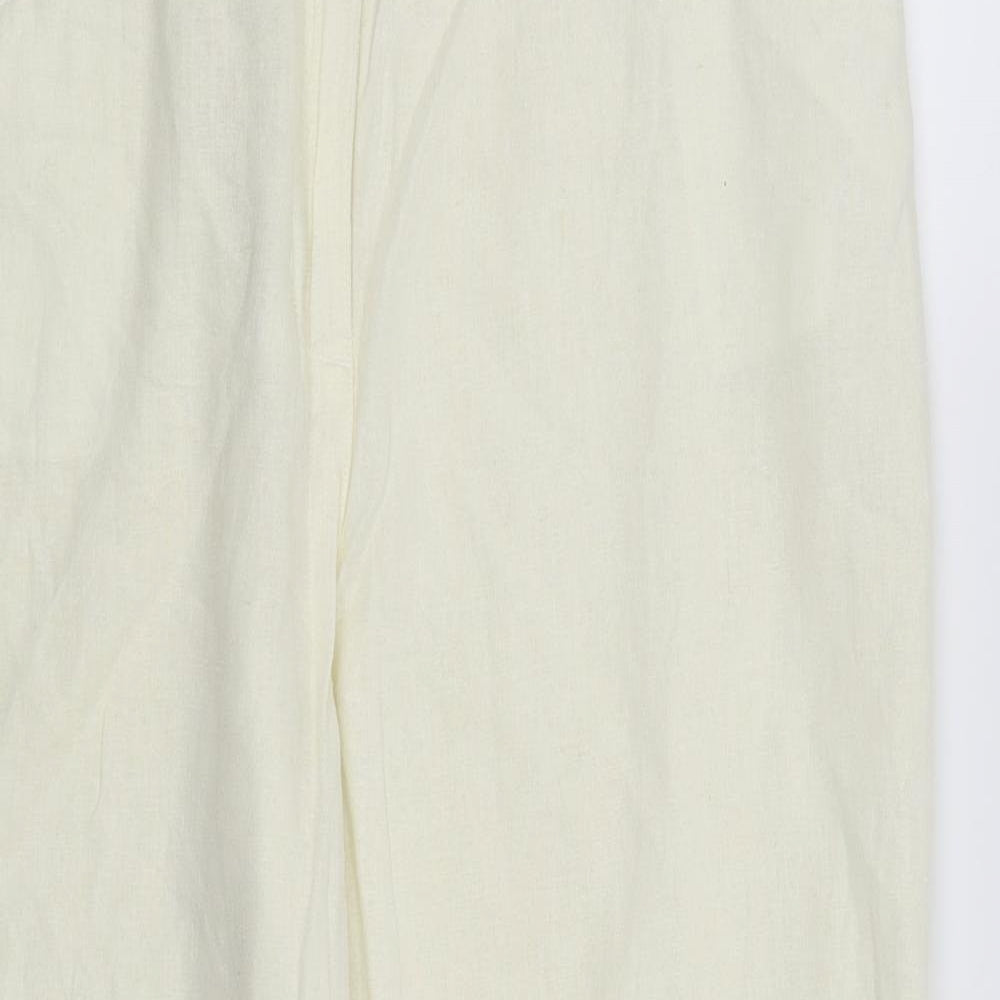 Mia Moda Womens White   Trousers  Size 18 L26 in