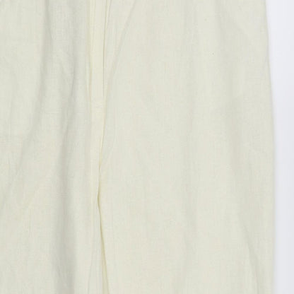 Mia Moda Womens White   Trousers  Size 18 L26 in