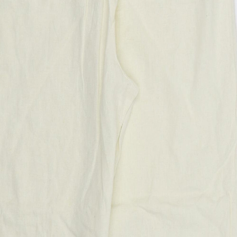 Mia Moda Womens White   Trousers  Size 18 L26 in