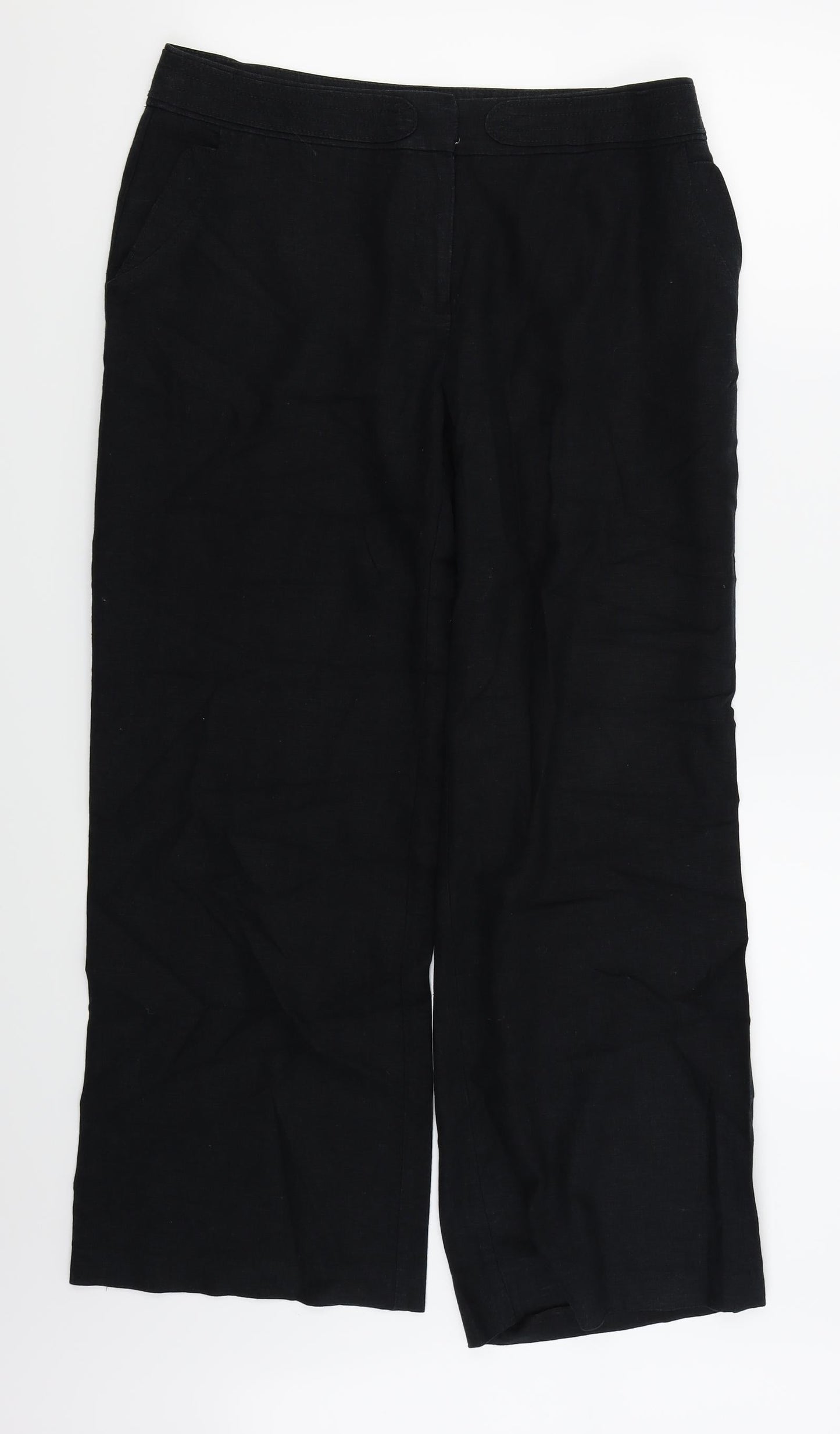 Womens UK Size 14 M&S Regular Fit  Black Trousers