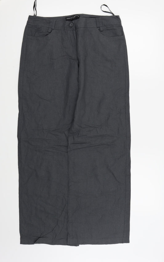 Womens UK Size 12 Dorothy Perkins Regular Fit  Grey Trousers