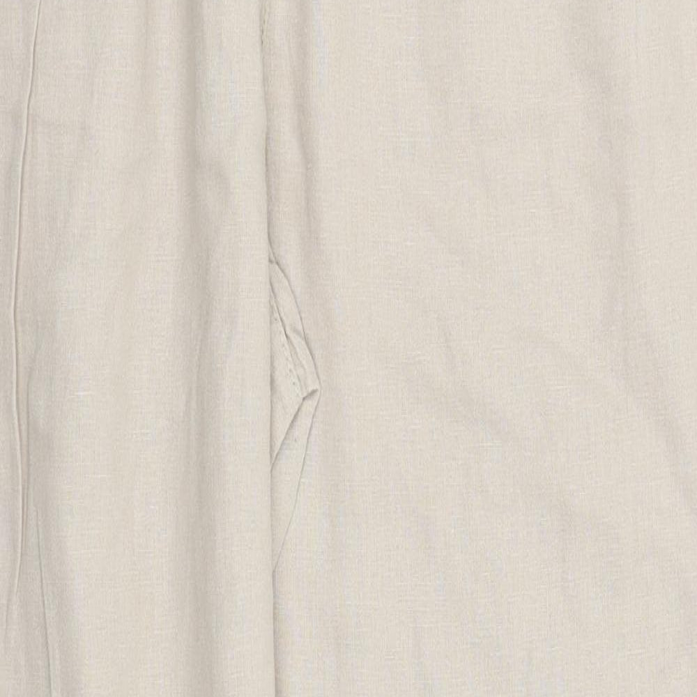 Womens UK Size 12 Dorothy Perkins Regular Fit  Beige Trousers