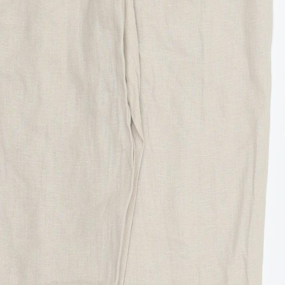 Womens UK Size 12 Dorothy Perkins Regular Fit  Beige Trousers