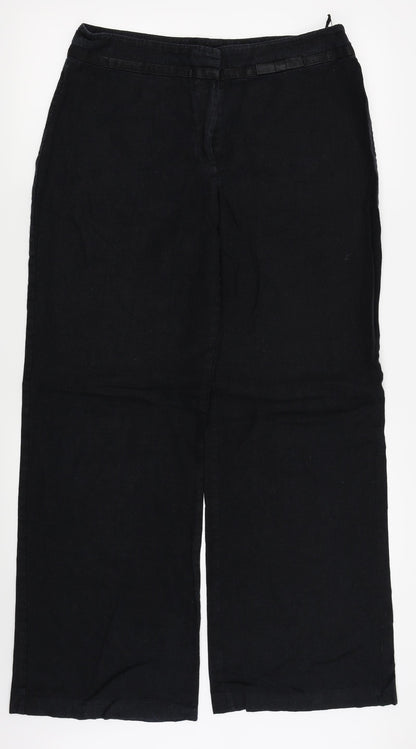 M&S Womens Black   Trousers  Size 14 L29 in