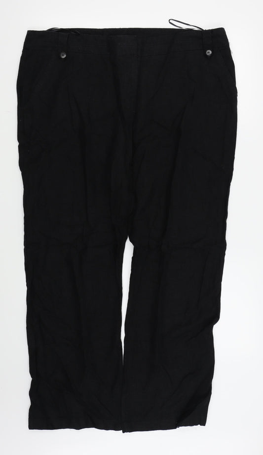 Asda George Womens Black   Trousers  Size 18 L27 in